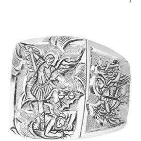 Cuistonelf خاتم الملاك للرجال، خاتم أجنحة الملاك، خاتم سيف الملاك، خاتم سانت مايكل القديم، خاتم هيب هوب لراكبي الدراجات النارية للرجال، خاتم ملاك من الأساطير اليونانية القديمة، هدية إكسسوارات عيد الأب in Kuwait