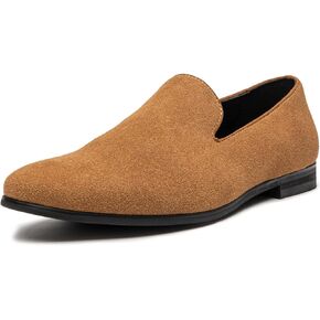 AMAPO Men's Velvet Loafer Shoes,Casual Penny Loafers for Men,Slip-on Dress Men Shoes Black
