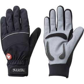 Terry Cycling Gloves Full Finger Windstopper Bike Gloves Women Gel/Foam Padded Bike Mitts Ladies Ergonomic Hand Relief