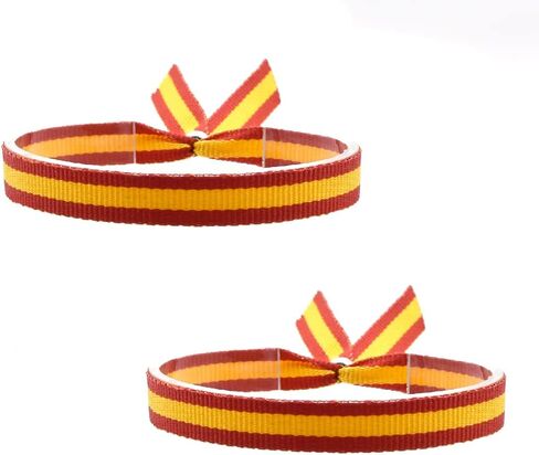BDM Men's and Women's Fabric Bracelet with The Flag of Spain and Adjustable Closure, car Hanger, Bag, Backpack... 10 mm in Kuwait