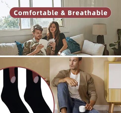 EkesA 2 Pair Socks,Funny Mens Socks Cotton Non -Slip in Saudi Arabia