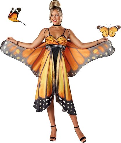 زي فراشة مونارك التنكري من جاست فور بارتي، اجنحة فراشة للبالغين للبنات بعمر 8-10 سنوات in Kuwait