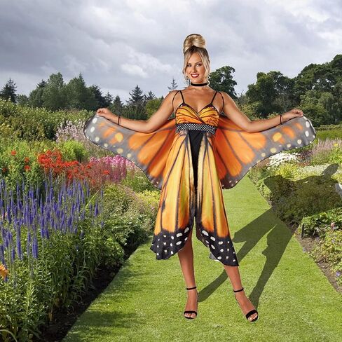 زي فراشة مونارك التنكري من جاست فور بارتي، اجنحة فراشة للبالغين للبنات بعمر 8-10 سنوات in Kuwait