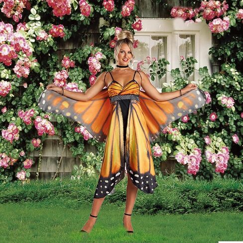 زي فراشة مونارك التنكري من جاست فور بارتي، اجنحة فراشة للبالغين للبنات بعمر 8-10 سنوات in Kuwait