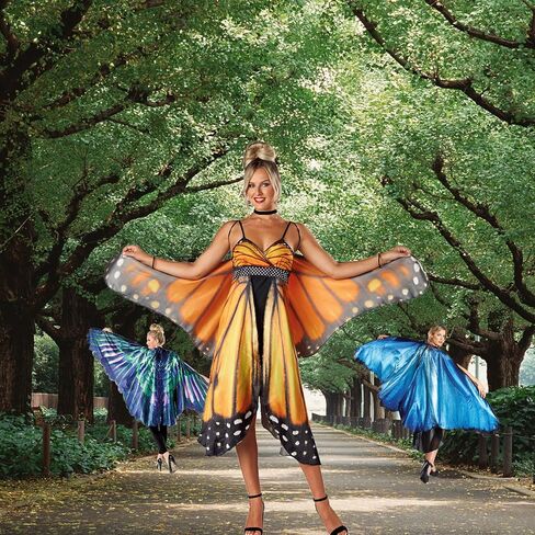 زي فراشة مونارك التنكري من جاست فور بارتي، اجنحة فراشة للبالغين للبنات بعمر 8-10 سنوات in Kuwait