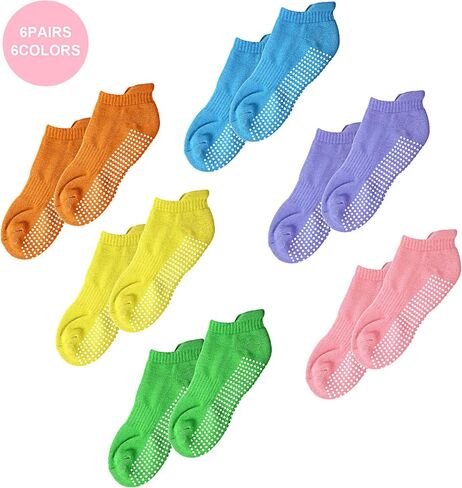 Geyoga 6 Pairs Women Yoga Socks Grip Non Slip Barefoot Workout for Barre Ballet in Saudi Arabia