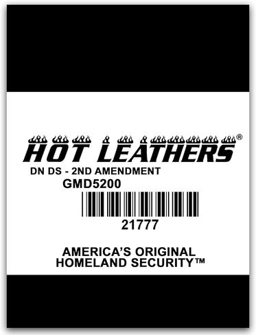 تي شيرت Hot Leathers رجالي بدون أكمام من الدنيم التعديل الثاني (أسود، متوسط) in Saudi Arabia