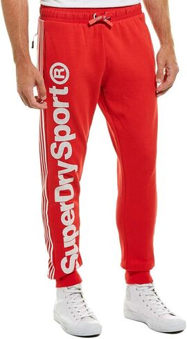 Superdry Men's Combat Sport Track Pants, Red, Small in Kuwait