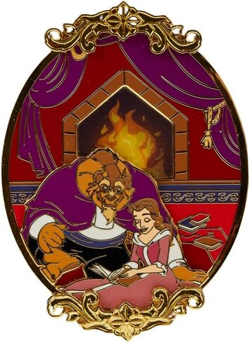 Loungefly Disney Beauty and the Beast Fireplace Scene 3" Collector Box Pin in Saudi Arabia
