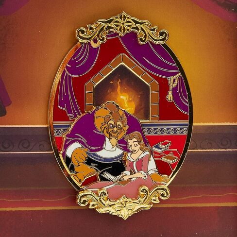 Loungefly Disney Beauty and the Beast Fireplace Scene 3" Collector Box Pin in Saudi Arabia