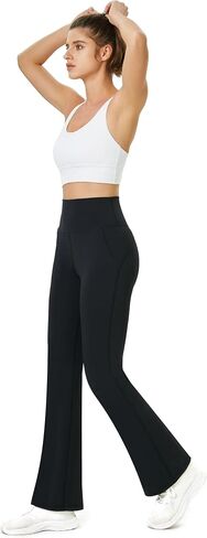 سروال يوجا نسائي عالي الخصر من TOPYOGAS، سروال للتمرين والتحكم في البطن مع جيوب in Saudi Arabia