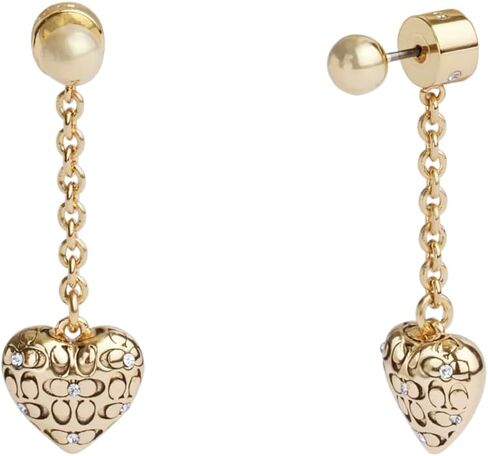 COACH Womens Signature Quilted Heart Earrings in Saudi Arabia