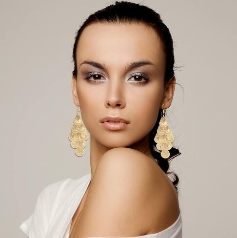 12 Pairs الذهب قطرة استرخى أقراط للنساء موضة كبيرة تتدلى بوهيميا خمر بيان دائري طقم من الحلقان بوهو مجوهرات الأزياء in Kuwait