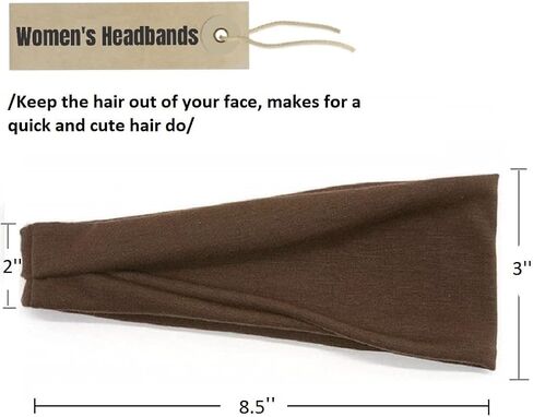 AKTVSHOW Headbands for Women Short Hair Elastic Hair Bands for Women's Hair Workout Sports Yoga Exercise Hair Accessories Wide Thick Sweat Headbands 12 Pack in Saudi Arabia