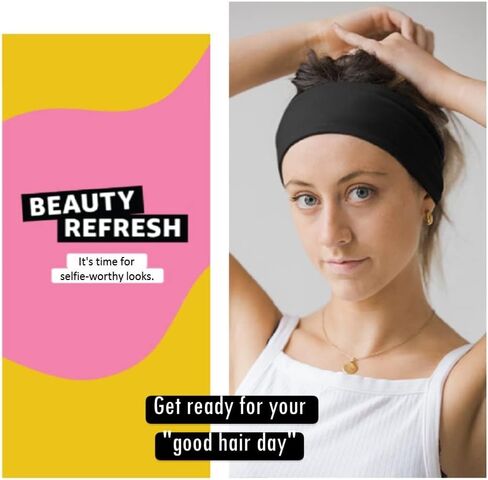 AKTVSHOW Headbands for Women Short Hair Elastic Hair Bands for Women's Hair Workout Sports Yoga Exercise Hair Accessories Wide Thick Sweat Headbands 12 Pack in Saudi Arabia