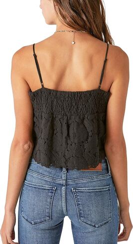Lucky Brand Women's Lace Skinny Strap Tank Top in Saudi Arabia