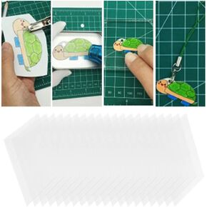 20Pcs 0.2mm Semitransparent Shrink Film,Heat Shrinkable Hand‑Painted DIY Sheet 20145#for Kids Activities for All Ages,Bonus Traceable Pictures