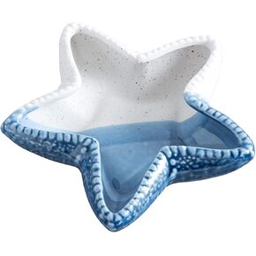 Sizikato Mediterranean Style Porcelain Ashtray, Creative Starfish Shape
