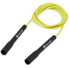 Gaiam Classic Speed Rope for Women and Men - Jumping Rope for Fitness and Exercise - Lightweight, Tangle-Free, Portable, and Adjustable Jump Rope for Training, Cardio, Aerobic Skipping