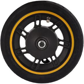 Scooter Front Wheel, 10 Inch 60/70-6.5 Solid Tire Replacement for Ninebot 9 MAX G30 Electric Scooter, Aluminum Alloy and Rubber Explosion Proof Scooter Wheel Hub Tyre Set with Drum Brake