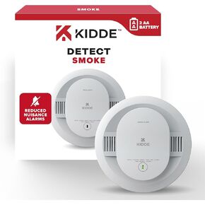 Kidde Smoke Detector, AA Battery Powered, LED Warning Light Indicators