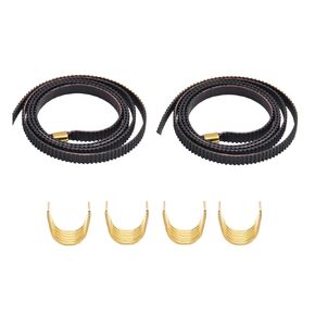 2pcs Non-Slip Drive Timing Belt Rubber 2GT-6mm Length 1050mm (Needs to Cut) for X axis (974mm) + Y axis (946mm) Only for FDM 3D Printer Elegoo Neptune 4 Plus, with 4pcs Copper Buckles