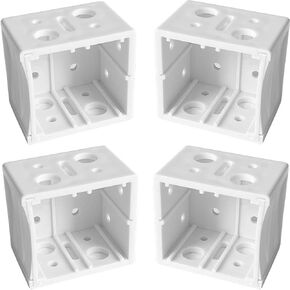 4pcs Plastic Brackets Blinds headrail Holders White Color for Horizontal Faux Wood Blinds with 1-1/2" (38mm) Wide slats