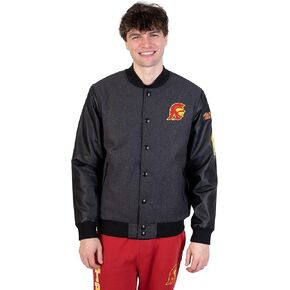Ultra Game NCAA Men's Full-Zip Classic Varsity Jacket
