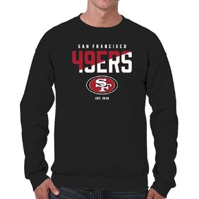 Team Fan Apparel Adult NFL Diagonal Fade Color Block Crewneck Sweatshirt - Officially Licensed - Tagless - Unisex Pullover