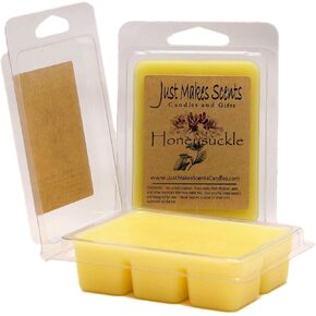 2 Pack - Honeysuckle Scented Soy Wax Melts | Long Lasting Honeysuckle Fragrance Wax Cubes | Hand Poured in The USA by Just Makes Scents Candles & Gifts