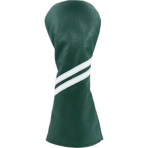 Golf Club Classic Stripes Driver and Fairway Wood Head Cover PU Leather Headcover (Green and White Available) in Saudi Arabia
