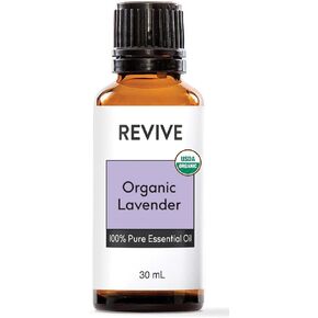 USDA Certified Organic Lavender 30ml Essential Oil by REVIVE Essential Oils - 100% Pure Therapeutic Grade, for Diffuser, Humidifier, Massage, Aromatherapy, Skin & Hair Care