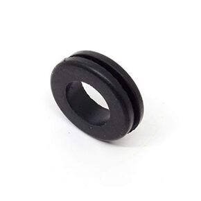 Black SBR Rubber Push-in Grommet - Inner Diameter 5/8", Outer Diameter 1 1/8", for Hole Diameter 7/8", Panel Thickness 1/16"