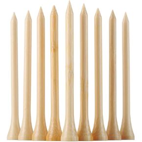 Bamboo Golf Tees - Adjustable Bamboo Tees Stronger Than Wood - 100 Golf Tee Pack of Size 3-1/4 Inch | Biodegradable Golf Tees Cause Less Friction in Saudi Arabia