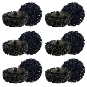 12PACK - 2" Mini Quick Change Strip & Clean Discs, Black Easy Strip Disc for Die Grinder, Surface Treatment, Rust Paint Glue Removal, RPM 13,000**, Descaling