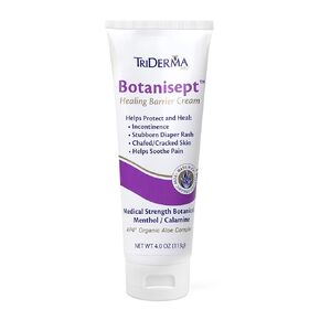 TriDerma Botanisept™ Barrier Cream - AP4 Aloe Vera Gel, Zinc, Calamine for Incontinence, Diaper Rash, Postpartum Essentials, Chafing Cream - FSA Eligible - Skin Care Relief & Moisture Barrier - 4 oz
