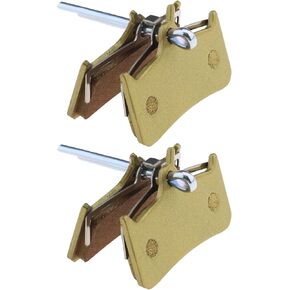2 Pair Bike Brake Pads Replacement Compatible with Hope Tech Mono M4 Trail Disc Brakes Sintered Metal Brake Pads Bike Accessories Gold