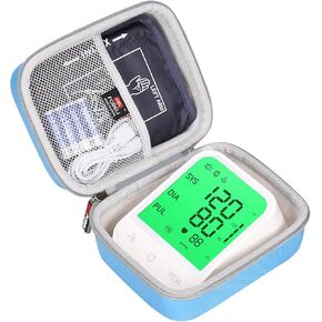 Carrying Case Compatible with Femometer/Invaxe/Alcedo/ALPHAGOMED Automatic Blood Pressure Monitor for Upper arm Adjustable BP Cuff, Hard Protective Storage Bag (Case Only)
