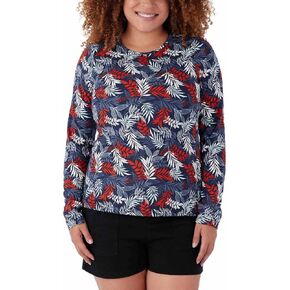 Hang Ten للسيدات بأكمام طويلة من Rashguard (البحر الكاريبي