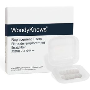 مرشحات بديلة لمرشحات الأنف WoodyKnows Super-Defense (مرشح بديل مستدير 60 زوجًا، كبير)