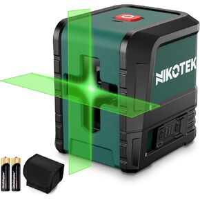 Laser Level, Self-leveling Green Line Laser With Horizontal and Vertical Lines for Construction and Picture Hanging, Battery Included