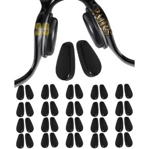 Eyeglass Nose Pads for Glasses,20 Pair Air Bag Eye glasses Nose Pads Non Slip,Adhesive Nose Pads for Glasses Anti Slip,Silicone Nose Pads for Eyeglass,Rubber Nose Pads for Plastic Frame(20 pair-black)