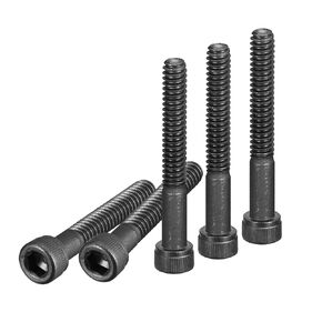 #10-24x1-1/2" Socket Head Cap Screws Bolts, 25Pcs 12.9 Grade Alloy Steel, Machine Hex Socket Screw, Hex Drive, Black Oxide Finish, UNC Coarse Thread Partially Threaded