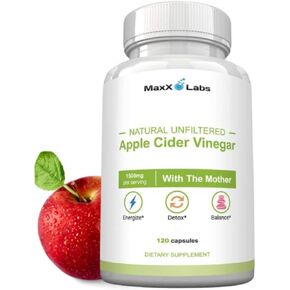 Apple Cider Vinegar Capsules - with The Mother - 1500mg ACV Pills - High Potency, Non-GMO, Gluten-Free - 60-Day Supply