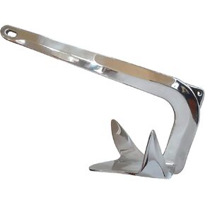 US Stainless Stainless Steel 316 Bruce Claw Force Anchor 11lbs (5kg) Marine Grade Polished