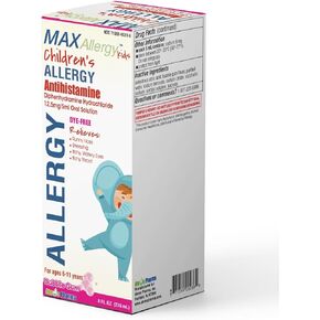Kids antihistamine | Diphenhydramine 12.5/5ml | 8Fl.oz, Clear