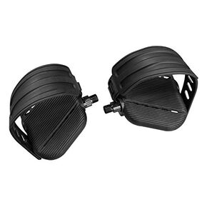 (Pair - L + R) Life Fitness Commercial World Class Stationary Bike Pedals- Shaft Size (Spindle Thread) 9/16" | Aftermarket replacement for OEM AK63-00124-0001