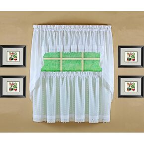Today's Curtain, Ribbon Eyelet Tier 24", Ecru, 60" W x 24" L