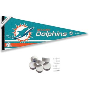 Miami Dolphins Pennant Banner and Wall Tack Pads
