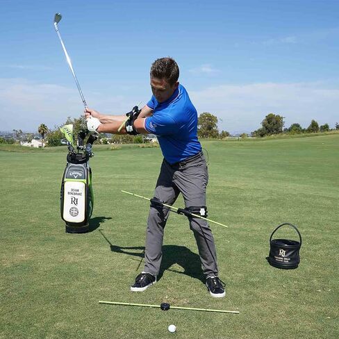SWINGALIGN Golf Swing Trainer - حزمة Swing Align PRO - أدوات تدريب الجولف لتحسين سريع ومضمون. جهاز حاصل على براءة اختراع يعمل على تحسين المحاذاة والاتصال والدوران. مسافة ودقة أفضل. in Saudi Arabia
